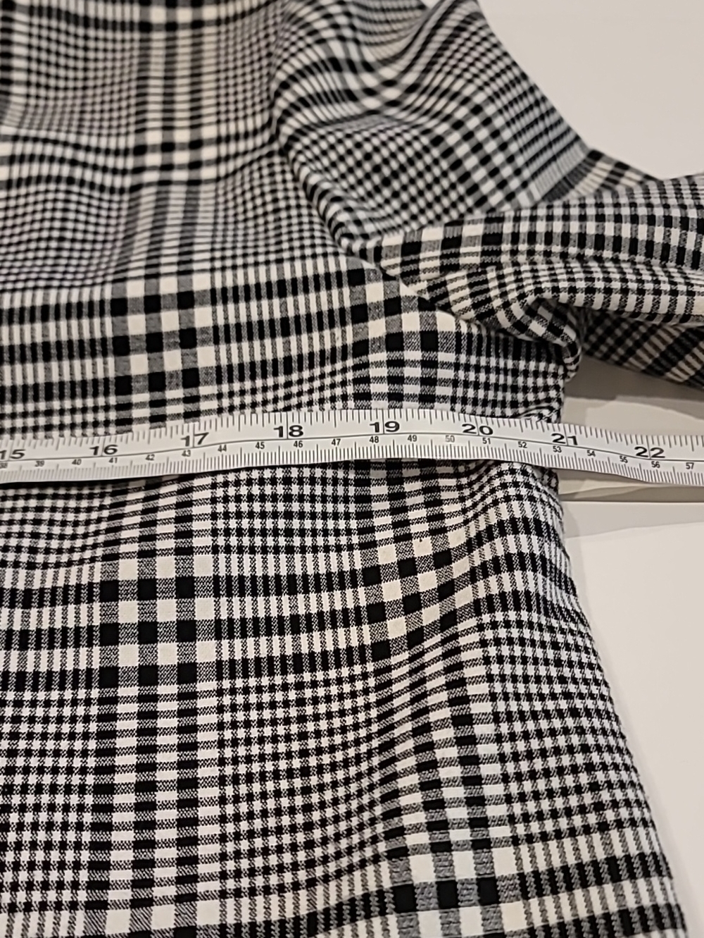 Carolina Belle Glen Plaid Top Coat Black White Large - Picture 13 of 15